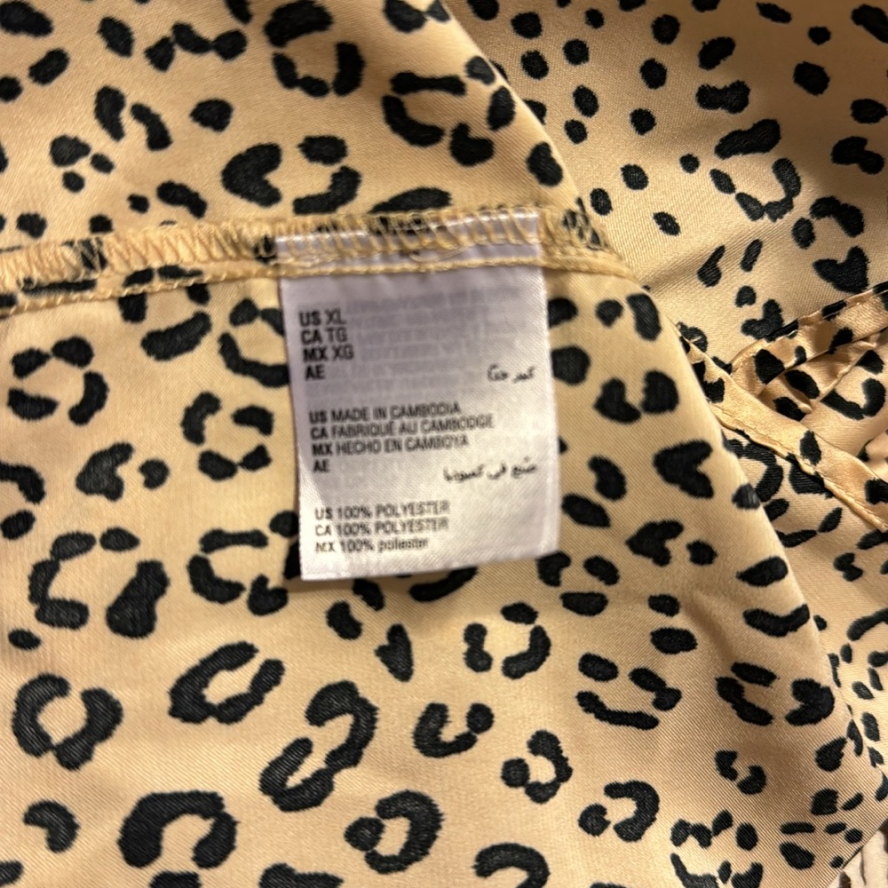 I-N-C  International Concepts Intimates Womens leopard print Pajama set. XL - Picture 5 of 5